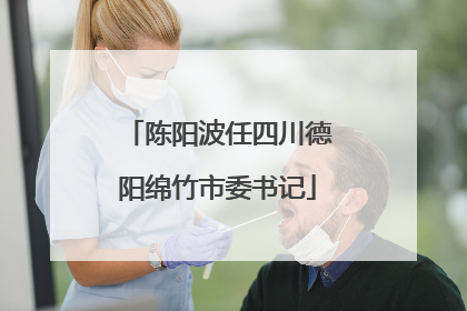 陈阳波任四川德阳绵竹市委书记