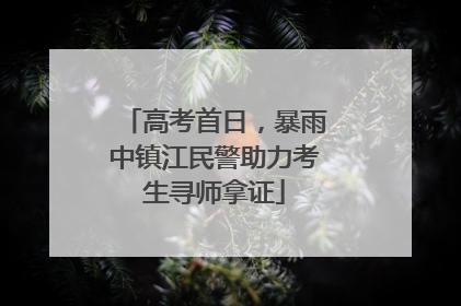 高考首日，暴雨中镇江民警助力考生寻师拿证