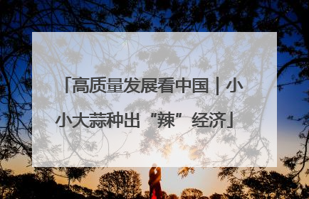 高质量发展看中国｜小小大蒜种出“辣”经济