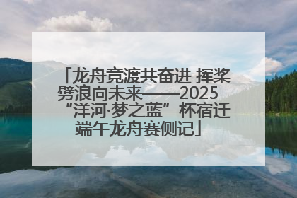 龙舟竞渡共奋进 挥桨劈浪向未来——2025“洋河·梦之蓝”杯宿迁端午龙舟赛侧记