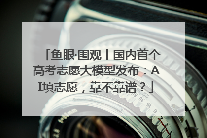 鱼眼·围观丨国内首个高考志愿大模型发布：AI填志愿，靠不靠谱？