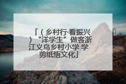 （乡村行·看振兴）“洋学生”做客浙江义乌乡村小学 学剪纸悟文化