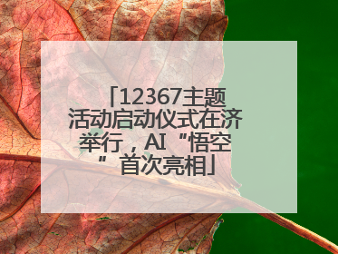 12367主题活动启动仪式在济举行，AI“悟空”首次亮相