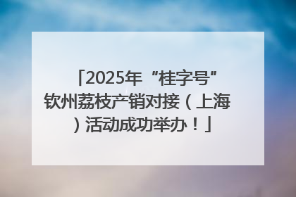 2025年“桂字号”钦州荔枝产销对接（上海）活动成功举办！