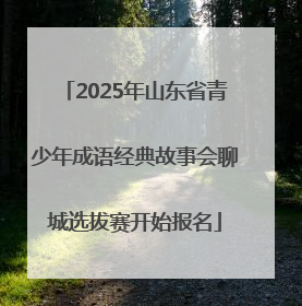 2025年山东省青少年成语经典故事会聊城选拔赛开始报名