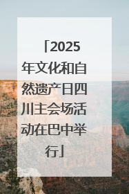 2025年文化和自然遗产日四川主会场活动在巴中举行