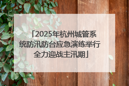 2025年杭州城管系统防汛防台应急演练举行 全力迎战主汛期
