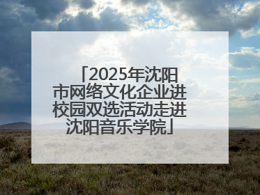 2025年沈阳市网络文化企业进校园双选活动走进沈阳音乐学院