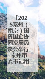 2025泰州（南京）国资国企协同发展恳谈会举行 泰州市委书记用三个关键词推介泰州