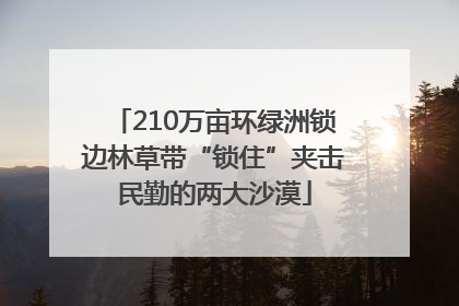 210万亩环绿洲锁边林草带“锁住”夹击民勤的两大沙漠