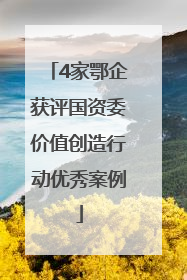 4家鄂企获评国资委价值创造行动优秀案例