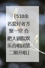 510余名爱好者齐聚一堂 合肥大剧院欢乐合唱团第二期开唱