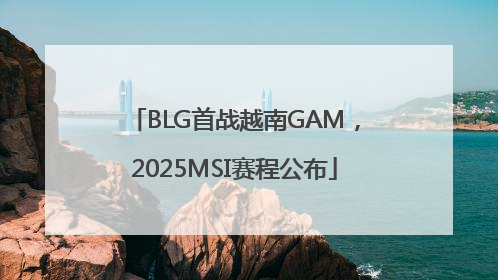 BLG首战越南GAM，2025MSI赛程公布